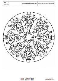 Mandala boyama sayfaları